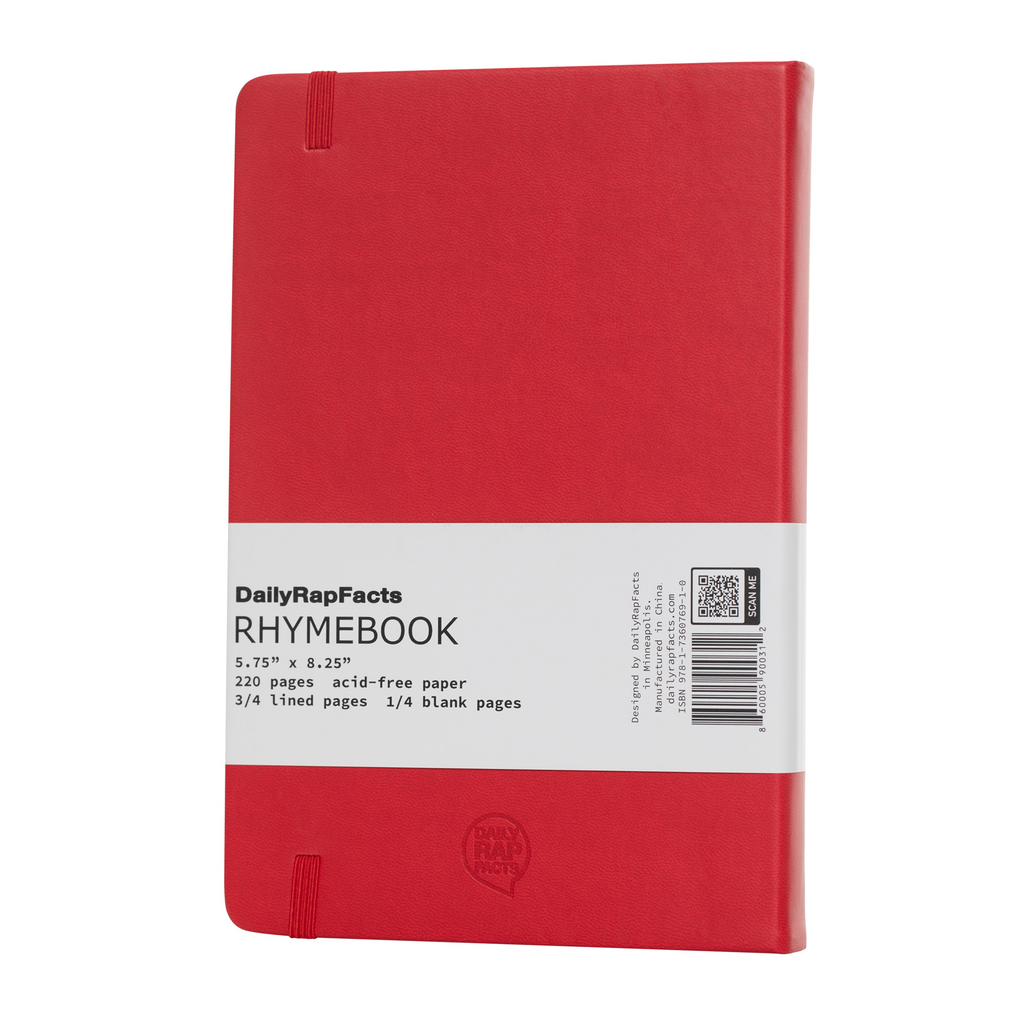RHYMEBOOK: Songwriting Notebook Journal (Red)