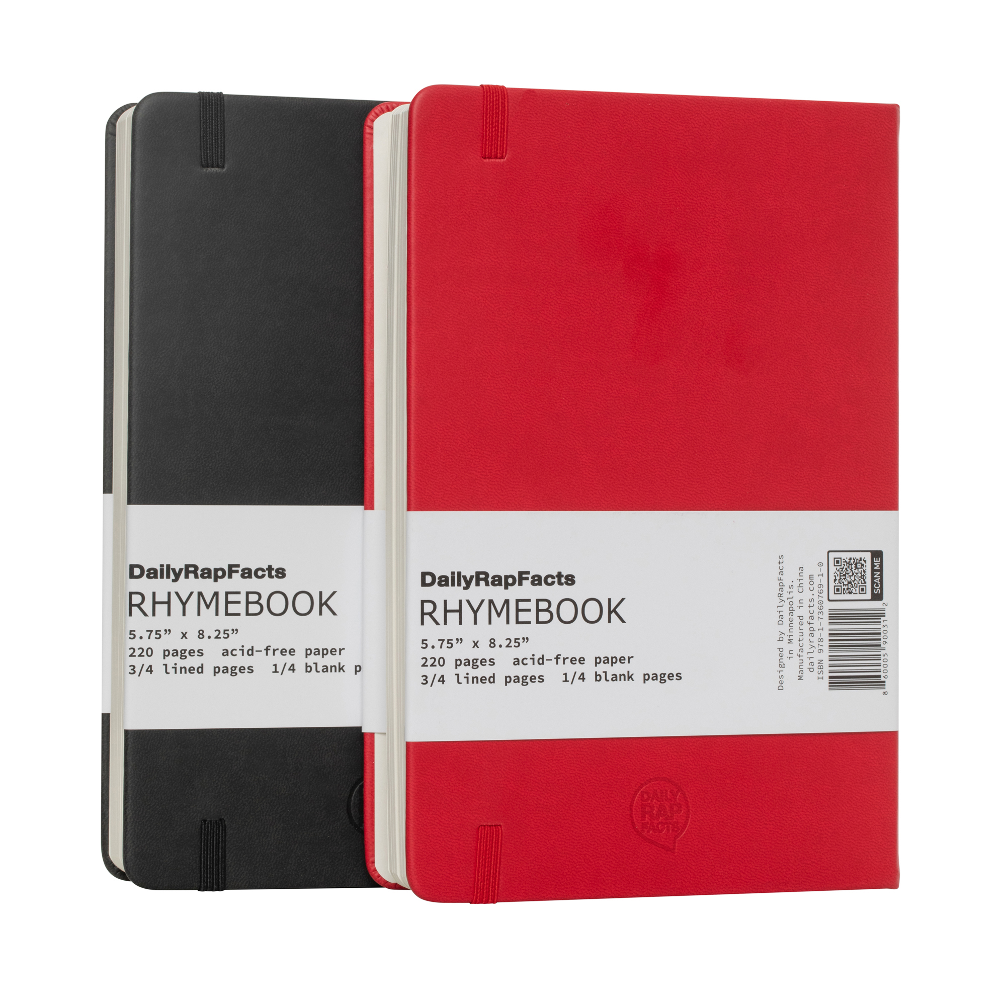 RHYMEBOOK: Songwriting Notebook Journal (Red)