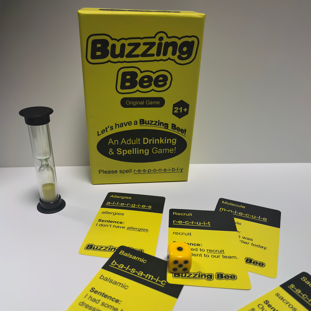 Buzzing Bee: An Adult Drinking & Spelling Game