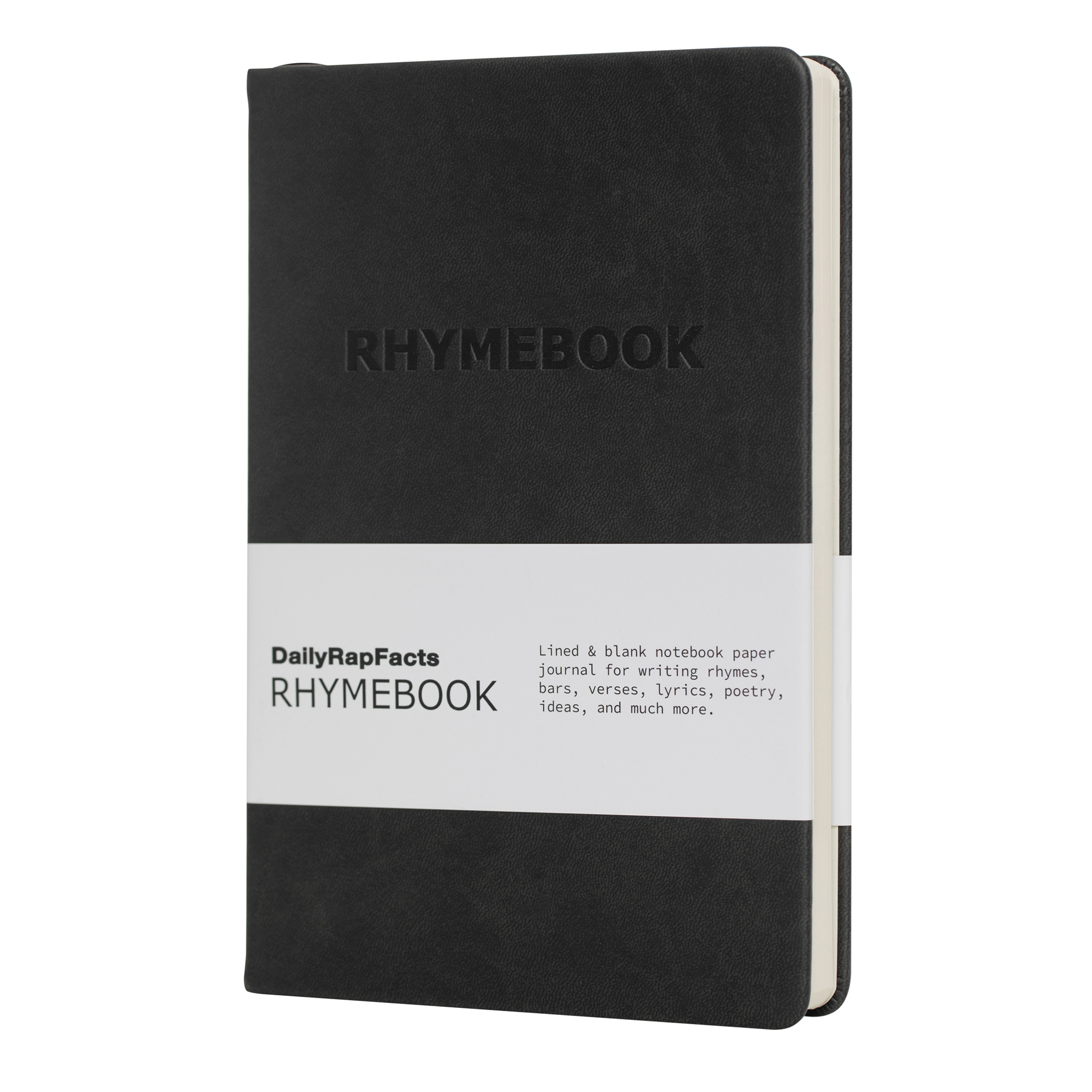 RHYMEBOOK: Songwriting Notebook Journal (Black)