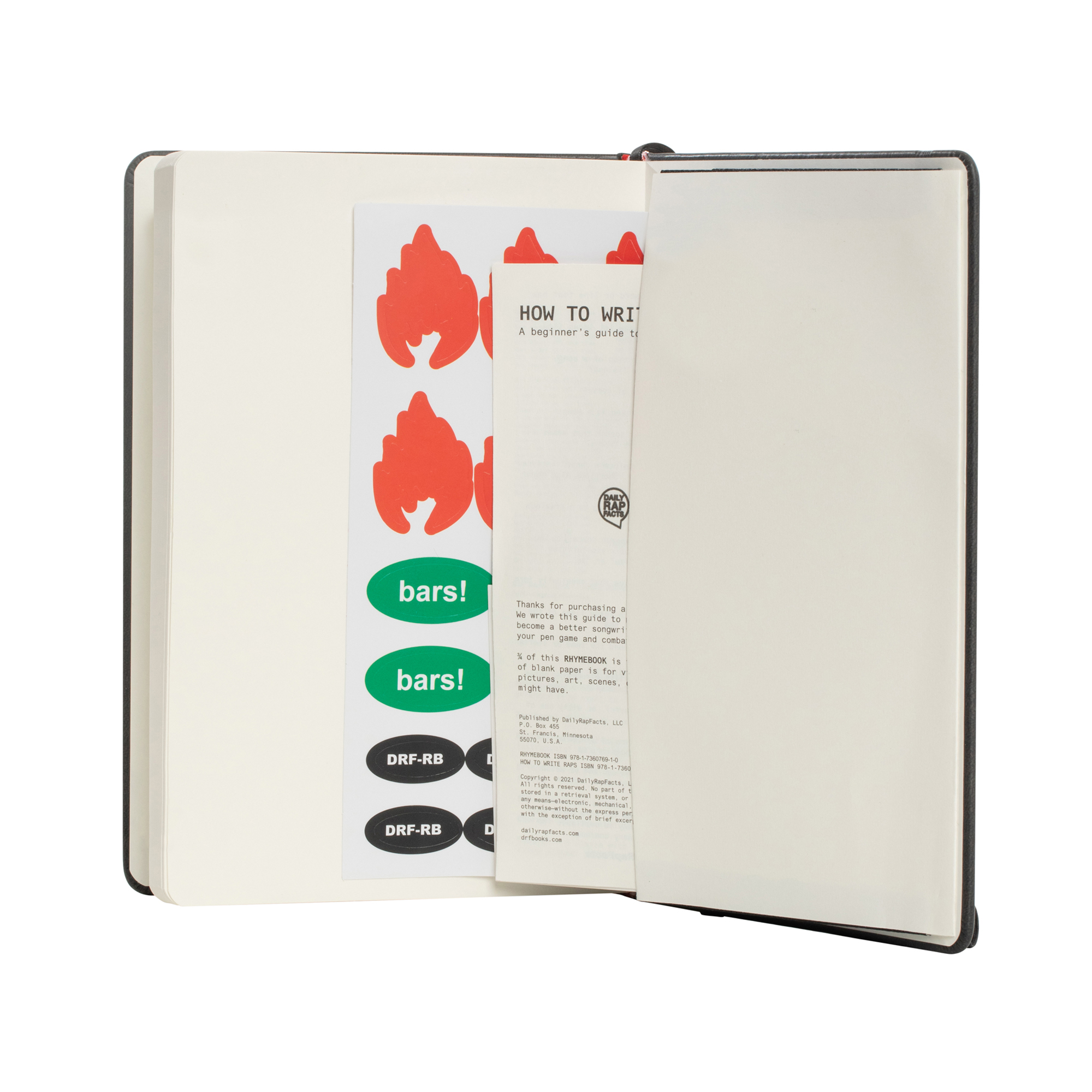 RHYMEBOOK: Songwriting Notebook Journal (Red)