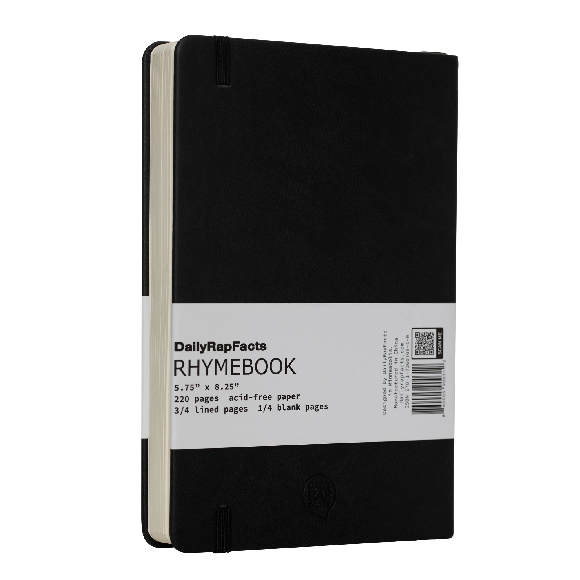 RHYMEBOOK: Songwriting Notebook Journal (Black)
