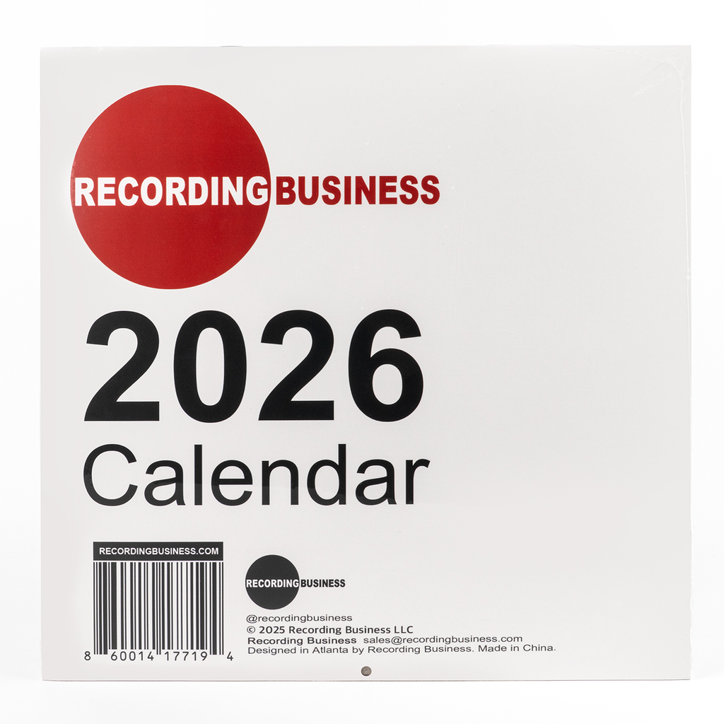 Recording Business 2026 Calendar