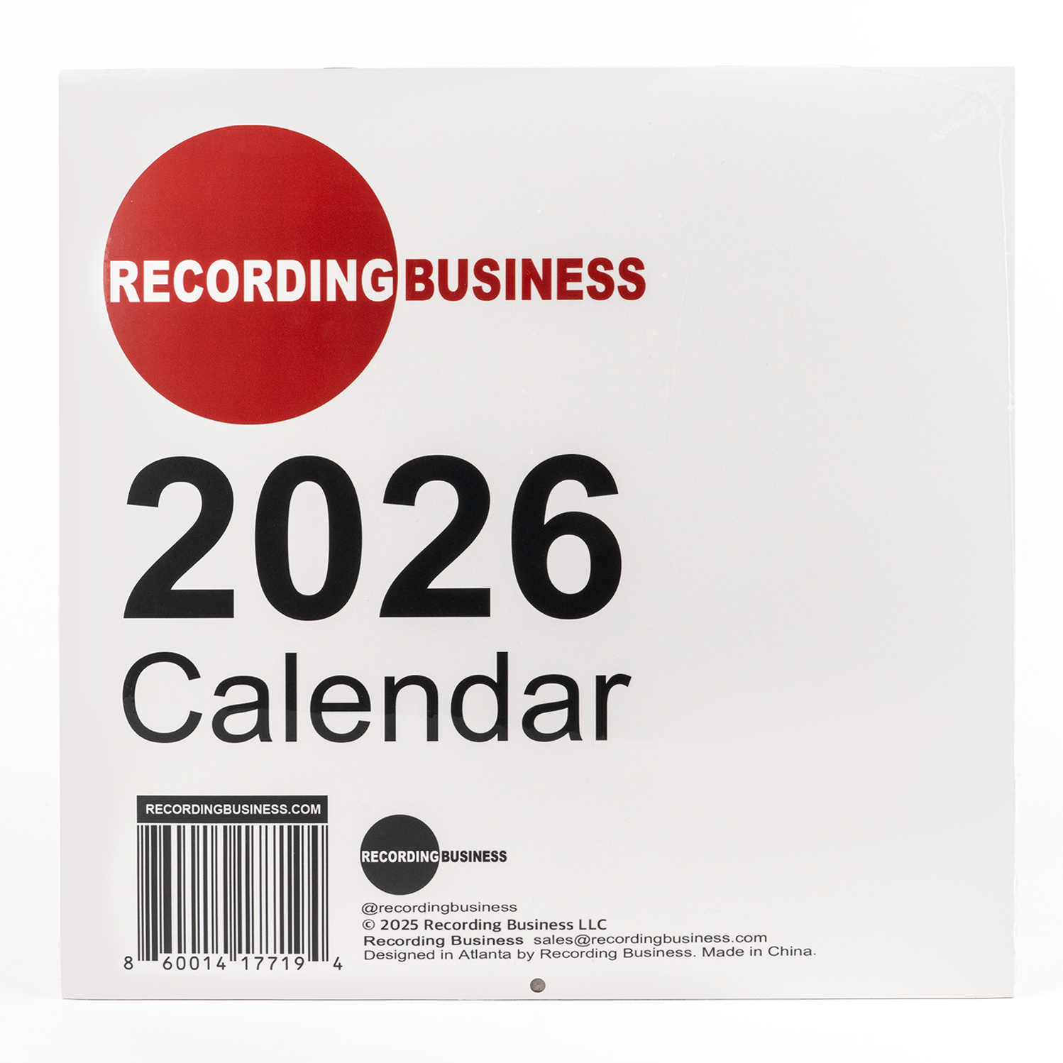 Recording Business 2026 Calendar