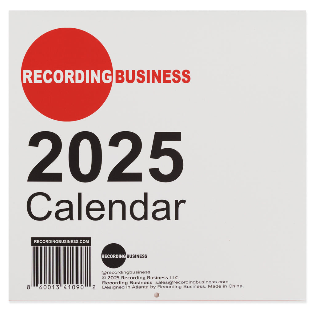 Recording Business 2025 Calendar
