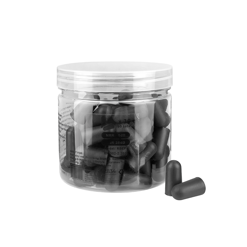 Ultra Soft Earplugs – 30 Pairs - 31 dB NRR (Black)