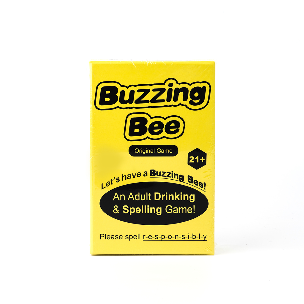Yellow game box with 'Buzzing Bee' branding on a white background