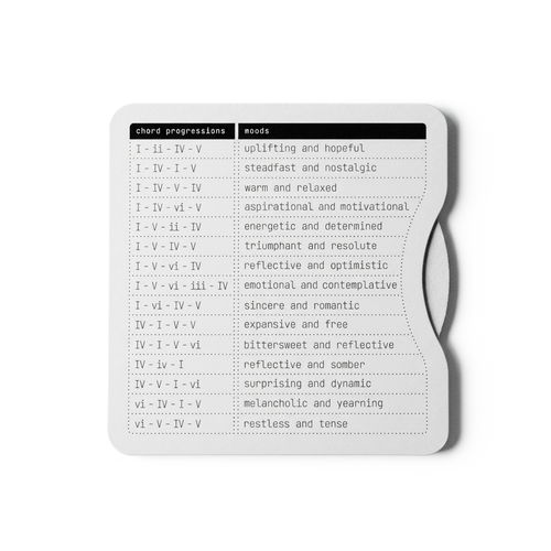 Chordii Music Theory Wheel (Chord Wheel for Songwriting & Learning) - White
