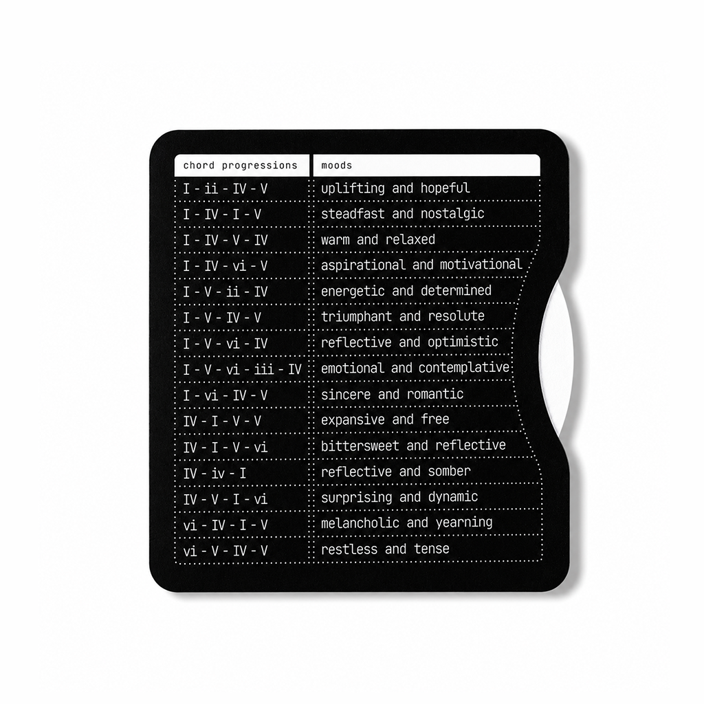Chordii Music Theory Wheel (Chord Wheel for Songwriting & Learning) - Black