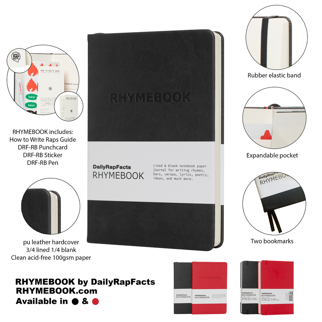 RHYMEBOOK: Songwriting Notebook Journal (Red)