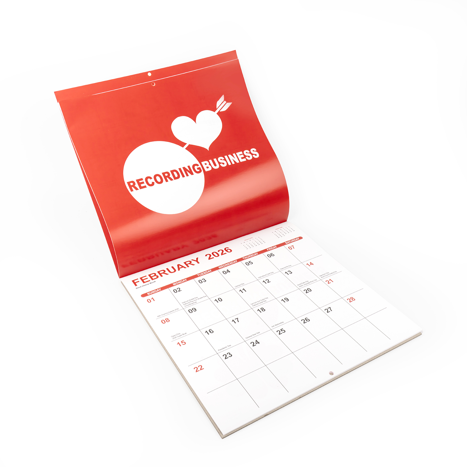 Recording Business 2026 Calendar