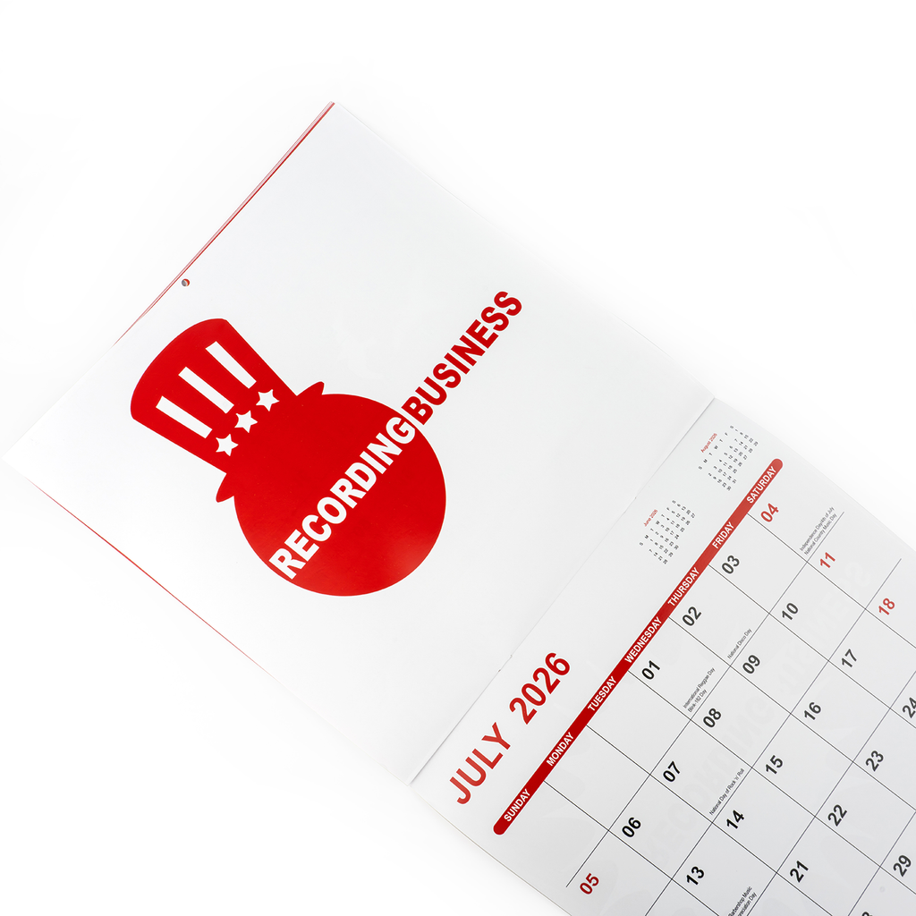 Recording Business 2026 Calendar