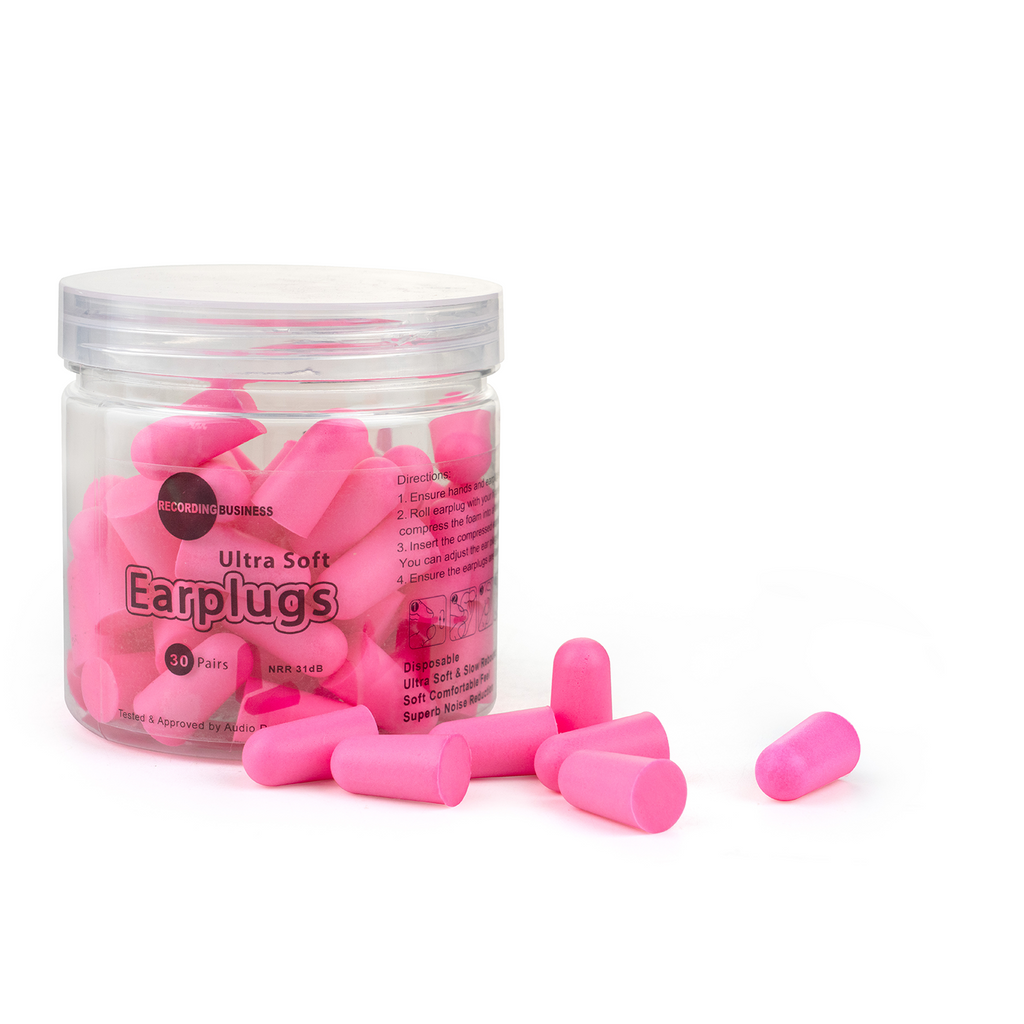 Ultra Soft Earplugs – 30 Pairs - 31 dB NRR (Pink)