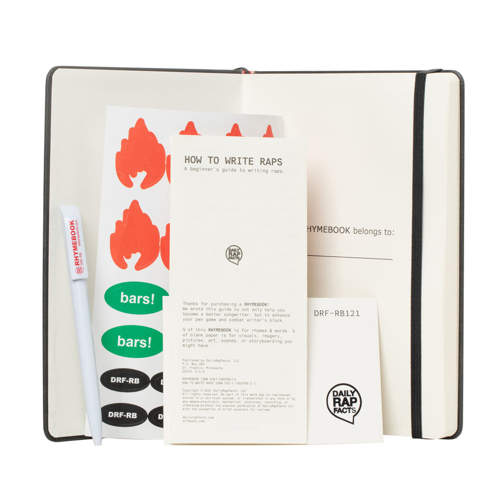 RHYMEBOOK: Songwriting Notebook Journal (Red)