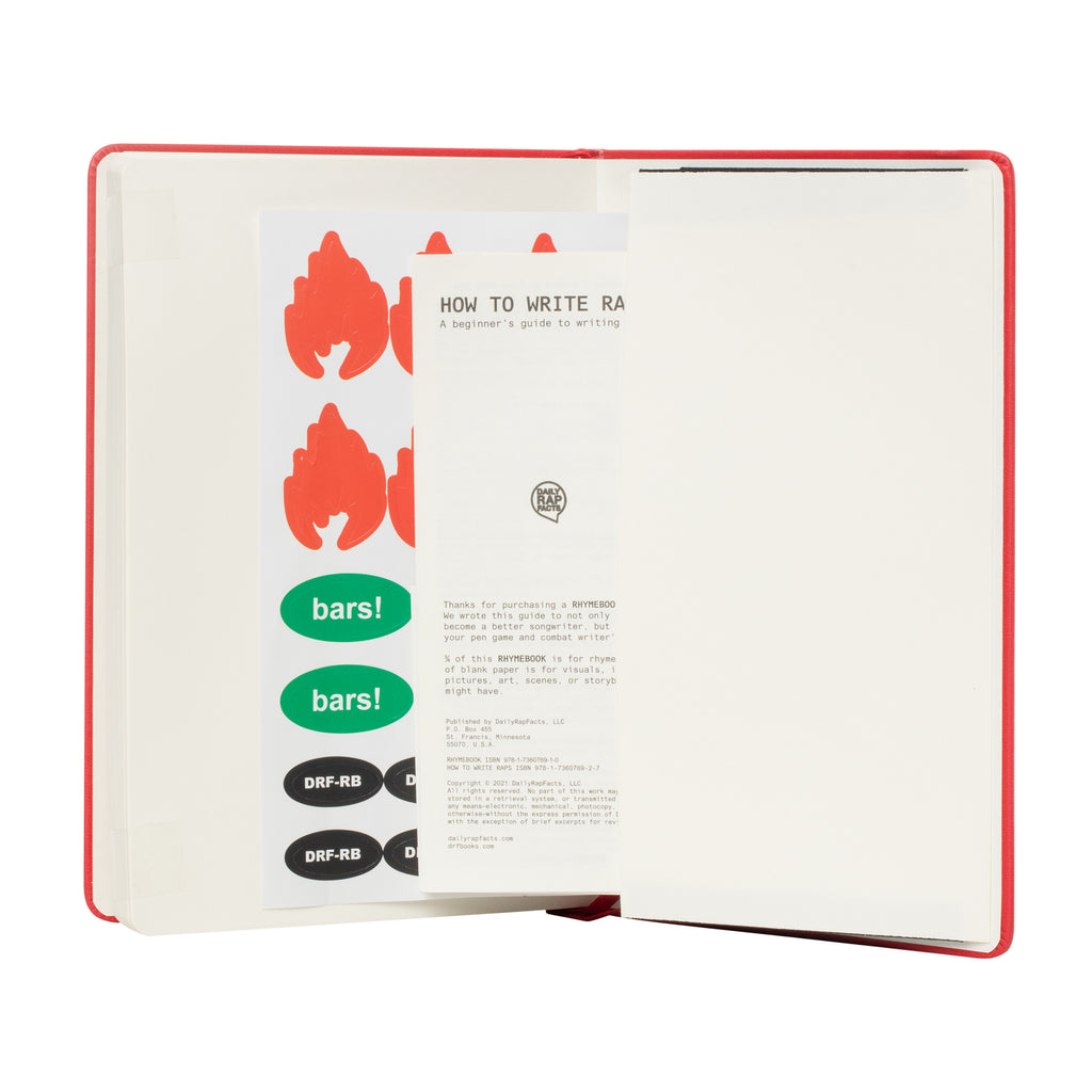 RHYMEBOOK: Songwriting Notebook Journal (Red)