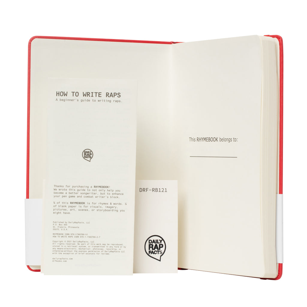 RHYMEBOOK: Songwriting Notebook Journal (Red)