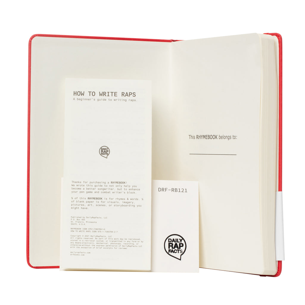 RHYMEBOOK: Songwriting Notebook Journal (Red)
