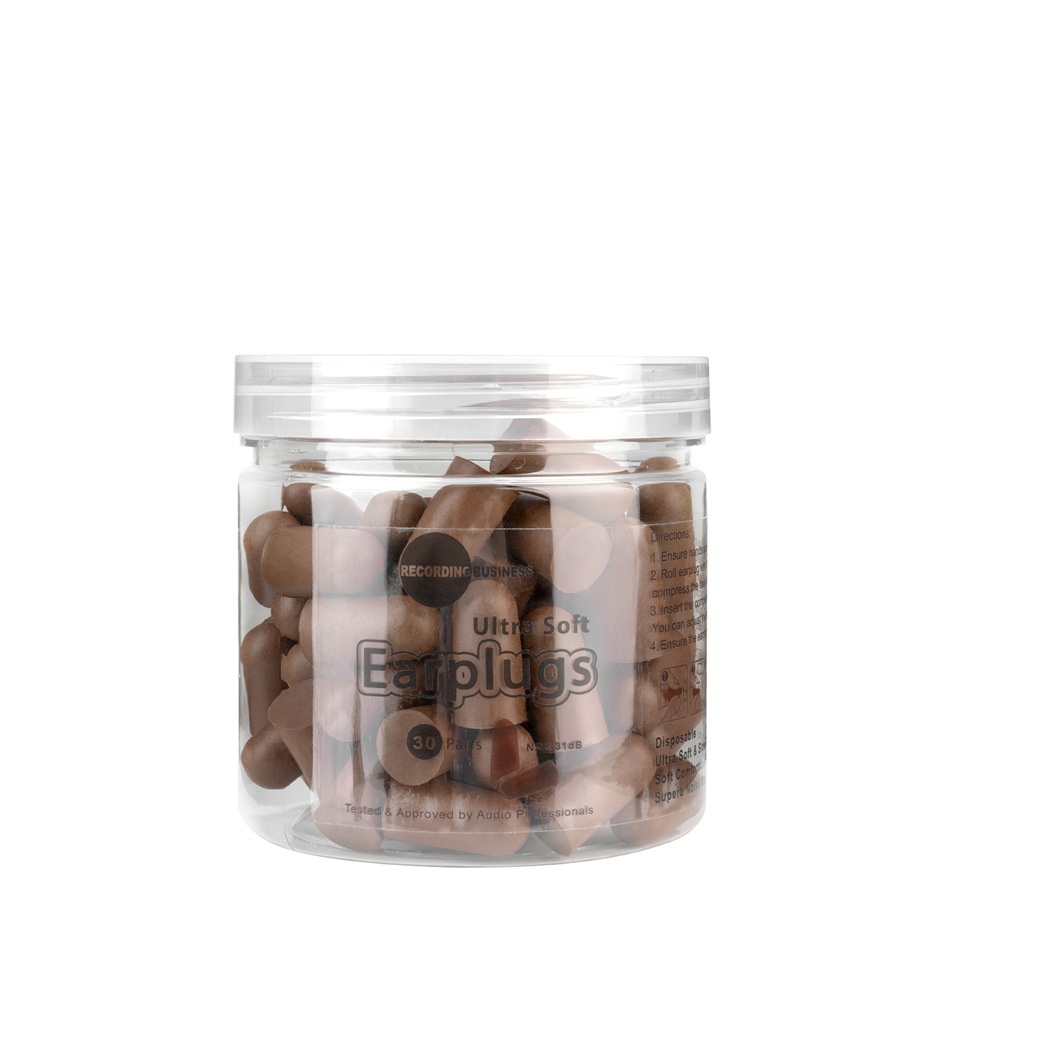 Ultra Soft Earplugs – 30 Pairs - 31 dB NRR (Brown)