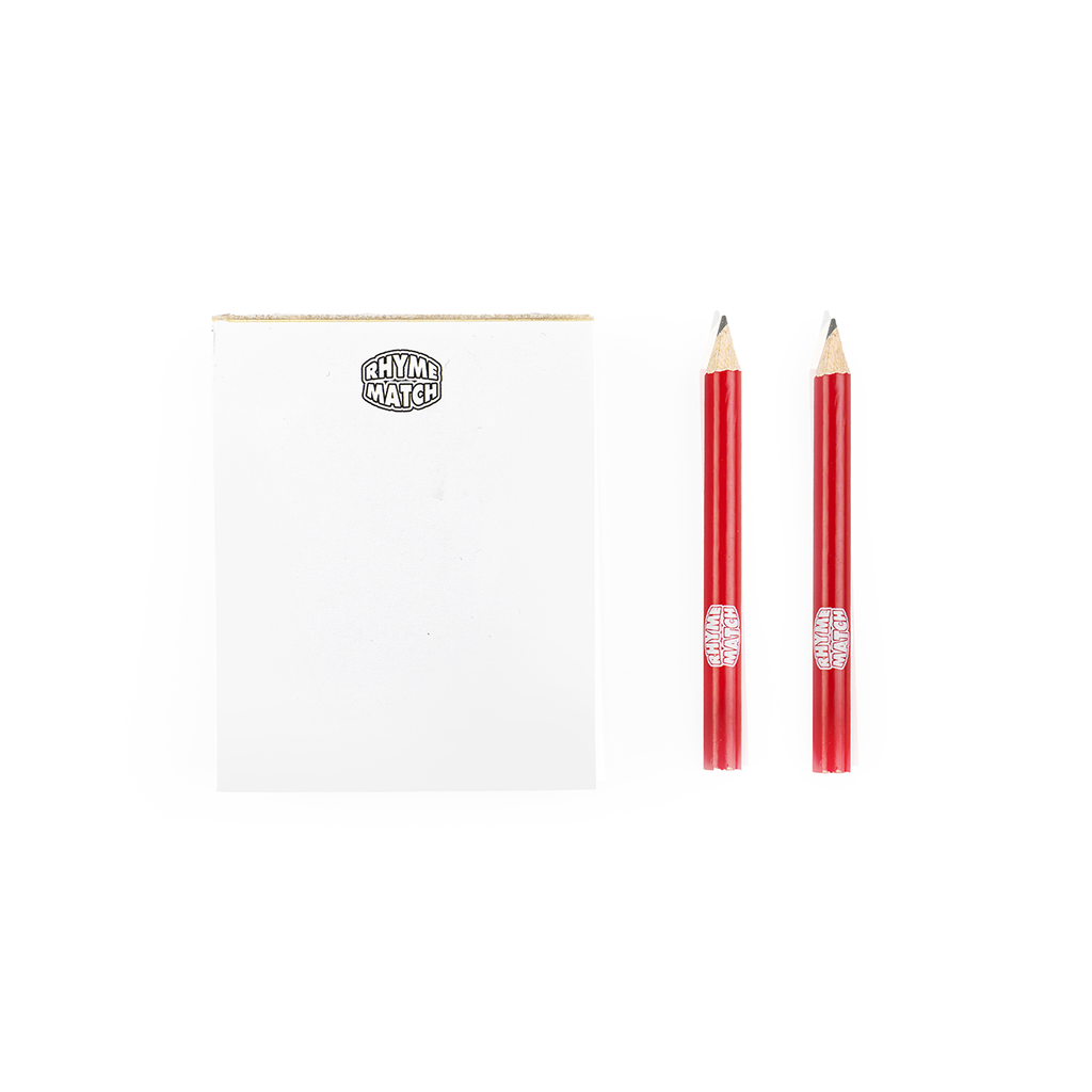 Rhyme Match Notepad and 2 pencils