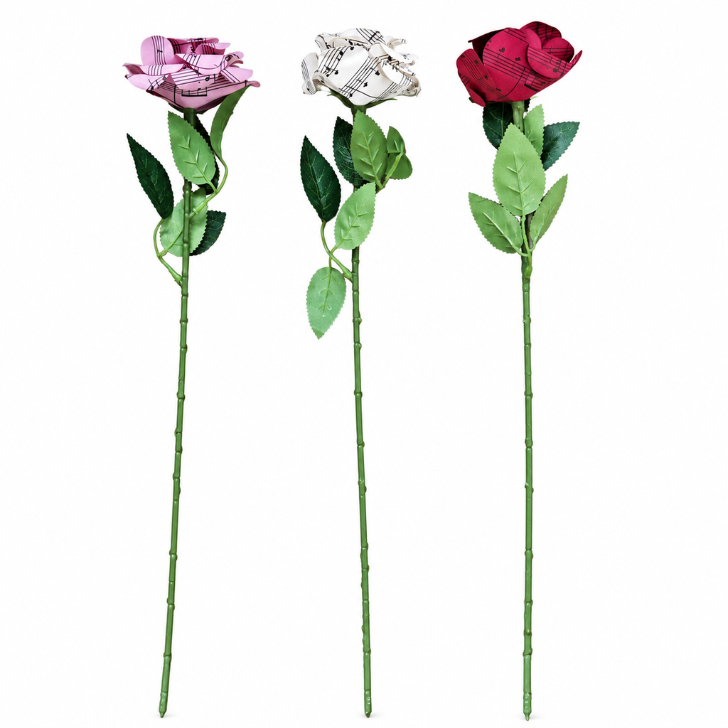Handmade Sheet Music Rose Paper Flowers