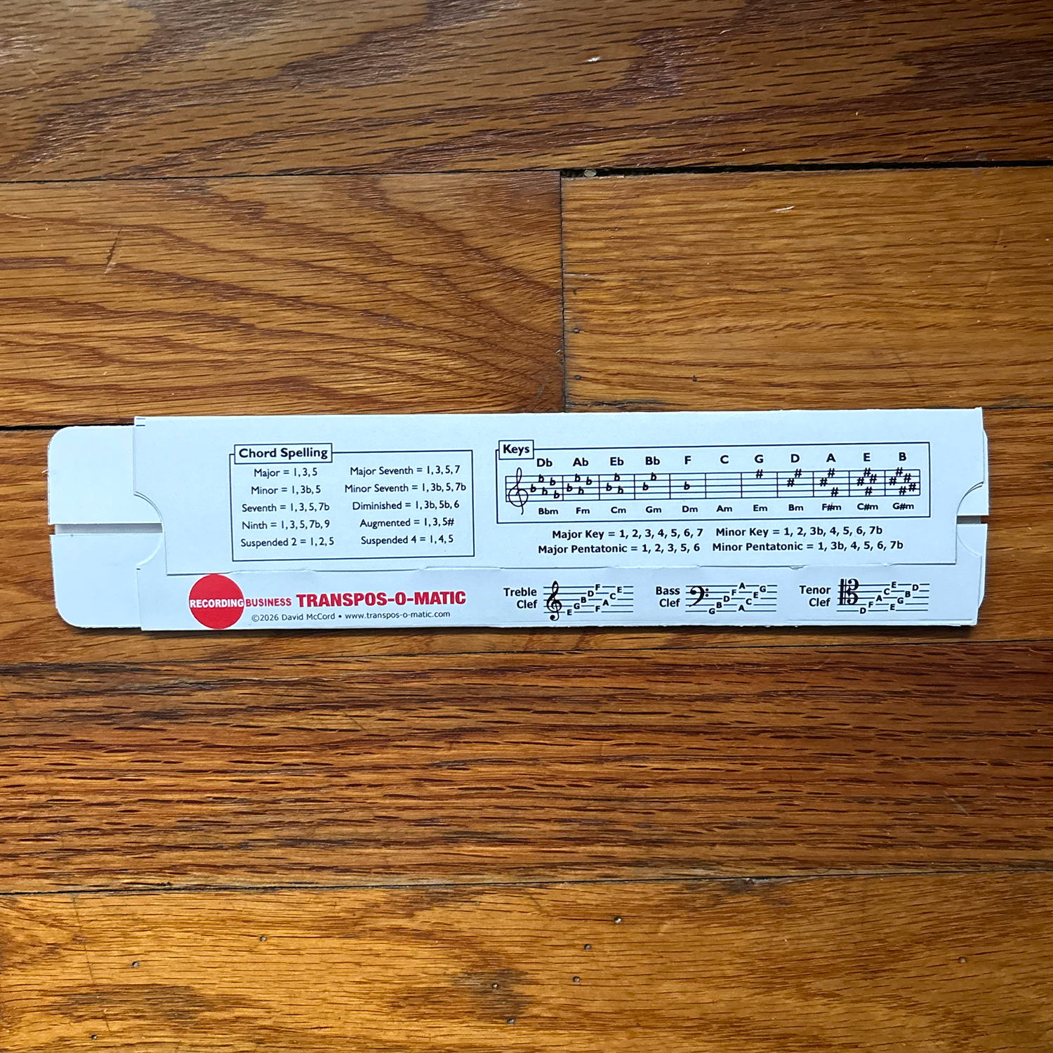 Transpos-O-Matic Music Slide Rule